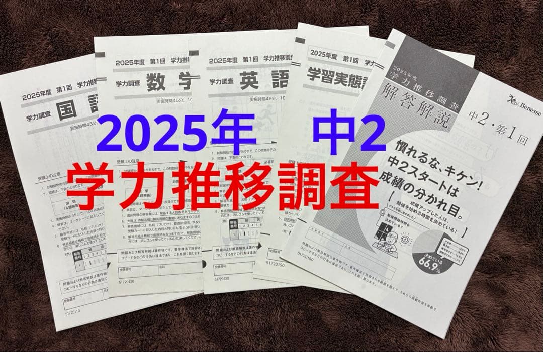 2025年度 中学2年 第1回 4月 ベネッセ 学力推移調査 - メルカリ