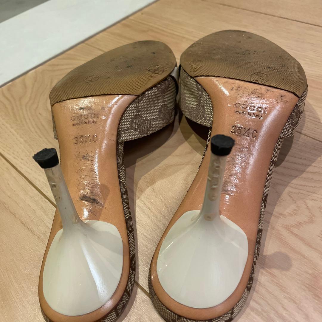 グッチ GG キャンバス ホースビット ミュール グッチシマ レディース