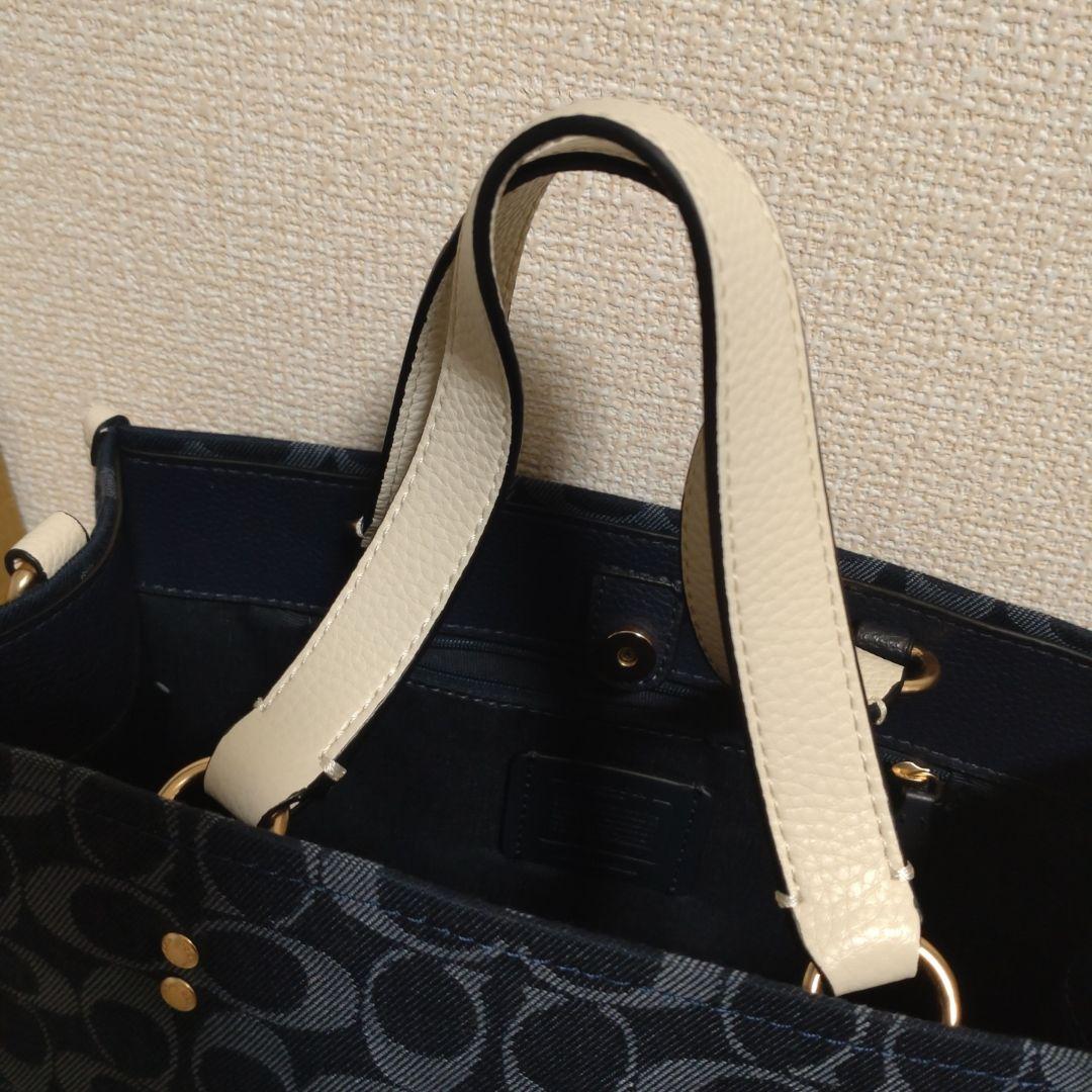 COACH ショルダーバッグ デンプシー デニム シグネチャー コーチ保存袋