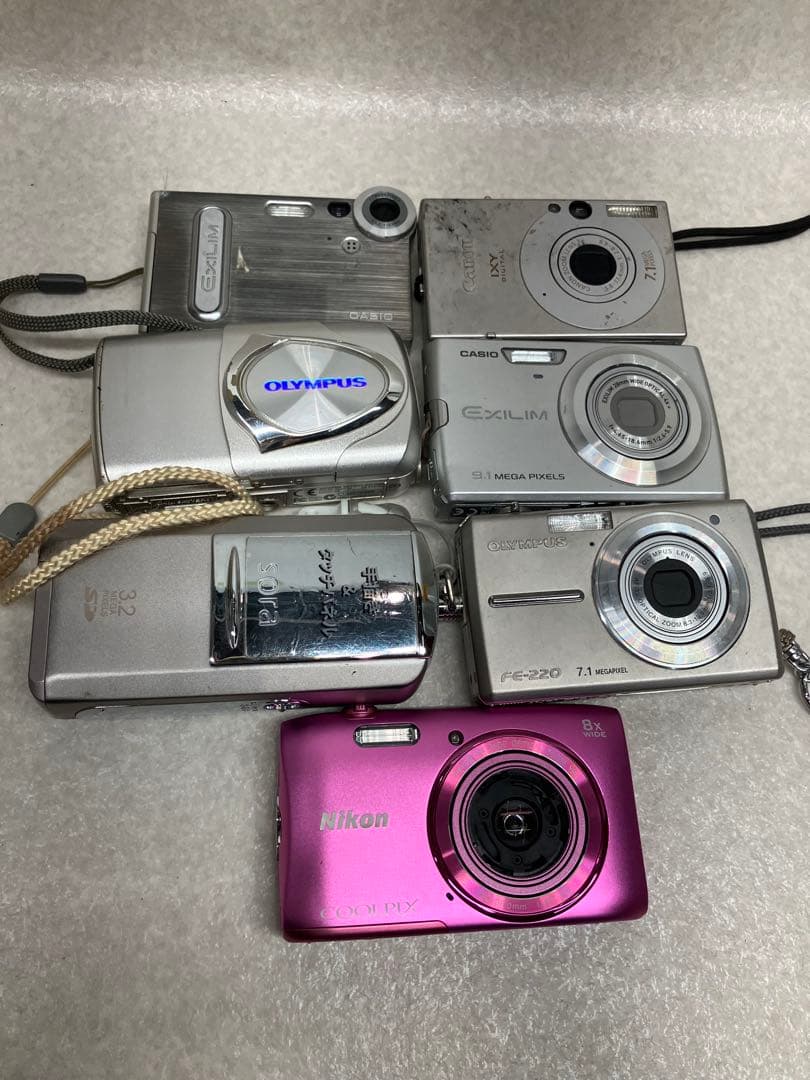 デジカメ ジャンク 7点 nikon olympus casio canon - メルカリ