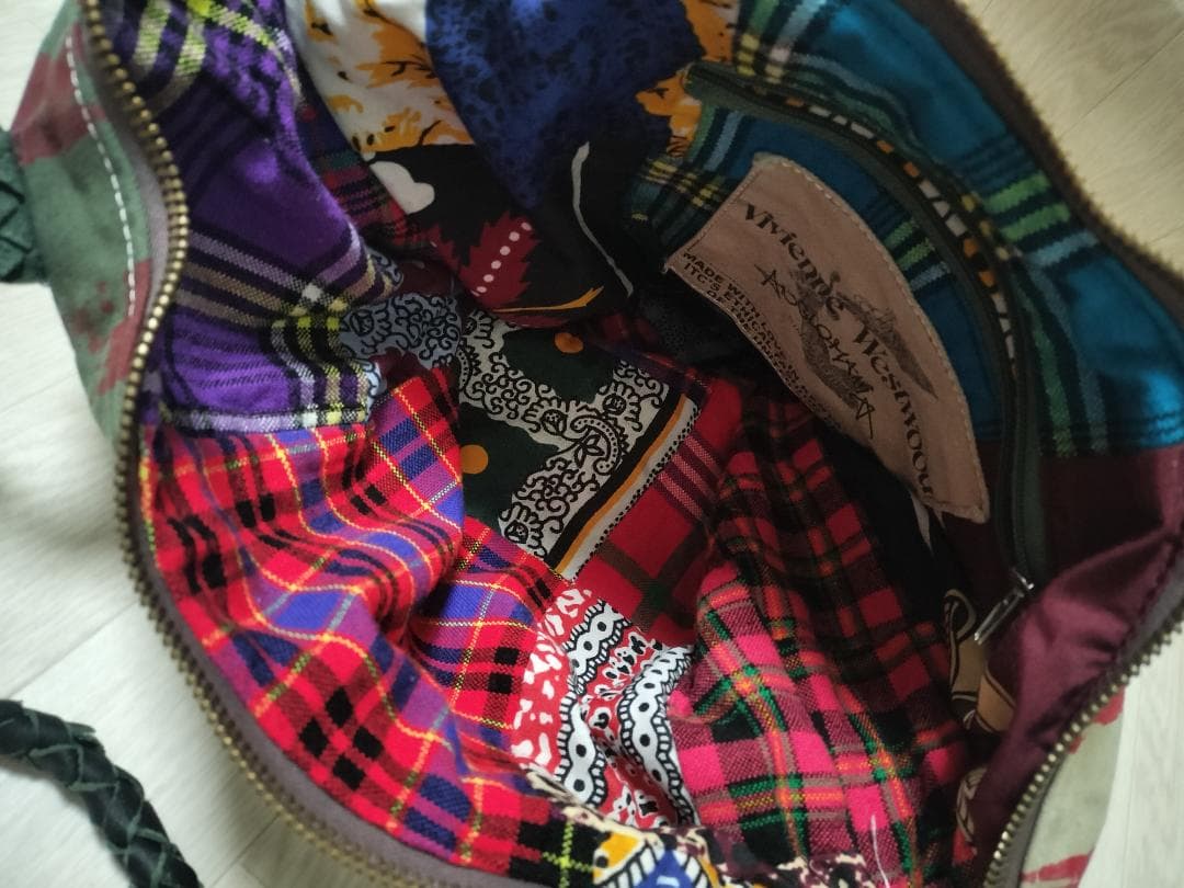 ヴィヴィアン/ヴィンテージ加工再構築ビッグトートバッグ/裏地ネル