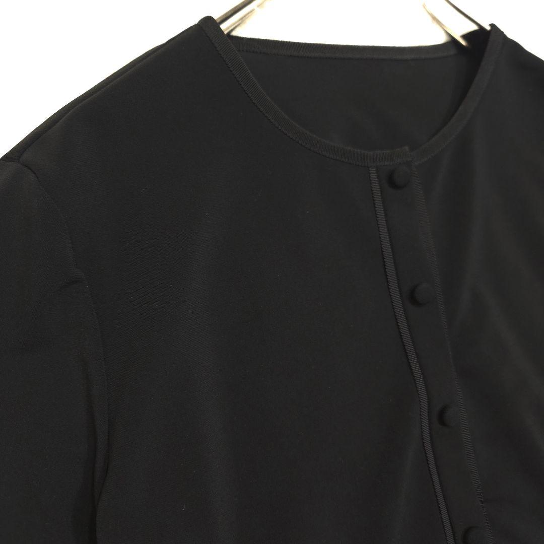 FOXY フォクシー 40 Lサイズ カーディガン 黒 長袖 丸首 ショート