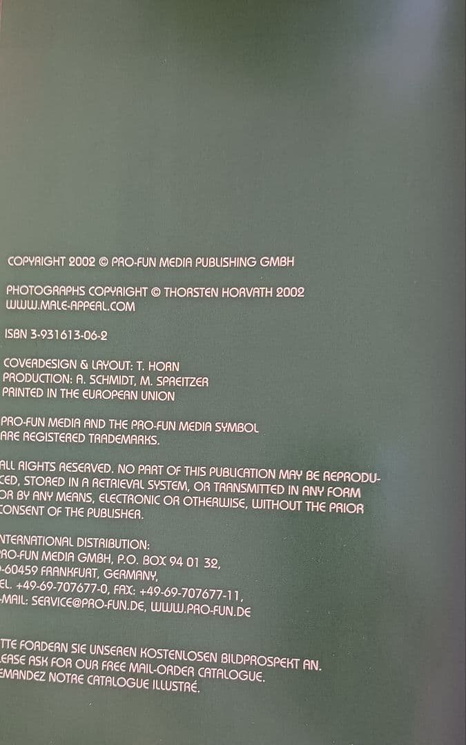 male appeal Volume 2男性写真集