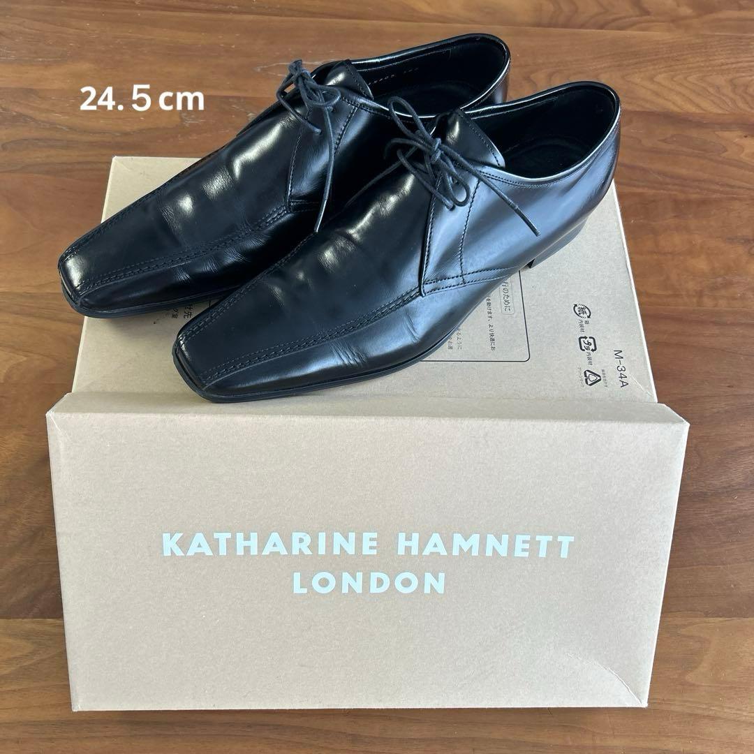 KATHARINE HAMNETT ブラックドレスシューズ 24.5cm - メルカリ