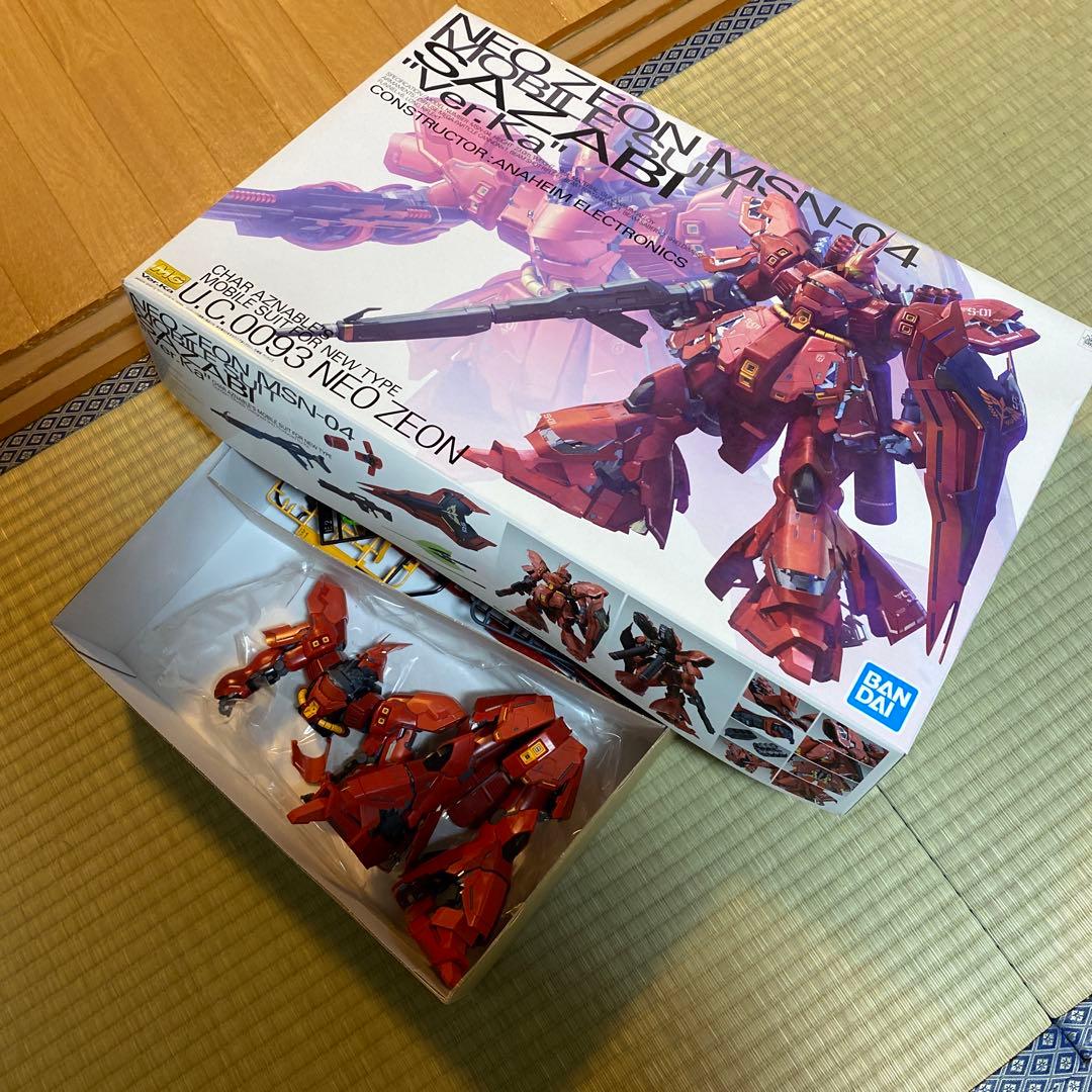 ガンプラ MGサザビー ver.Ka 組立途中ジャンク品 LEDユニット付き