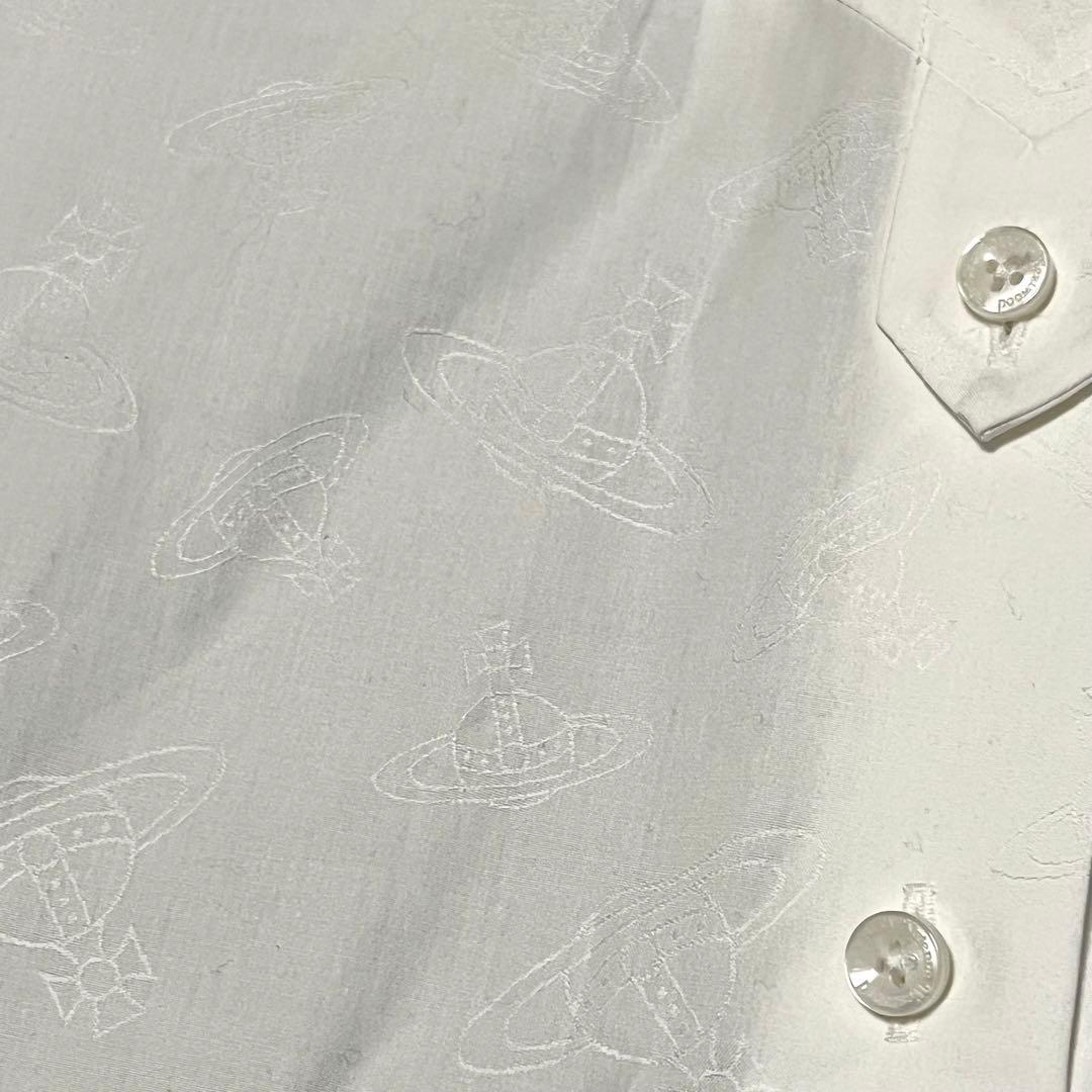 ヴィヴィアンウエストウッド ボウタイ ブラウス フリル襟袖 総柄オーヴ