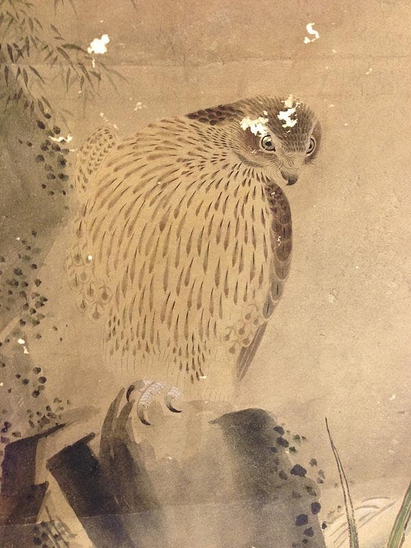 ☆古美術！ 曾我蕭白(曽我蕭白) 朱印 [ 暉一 ] 鷹と蘭図 - メルカリ