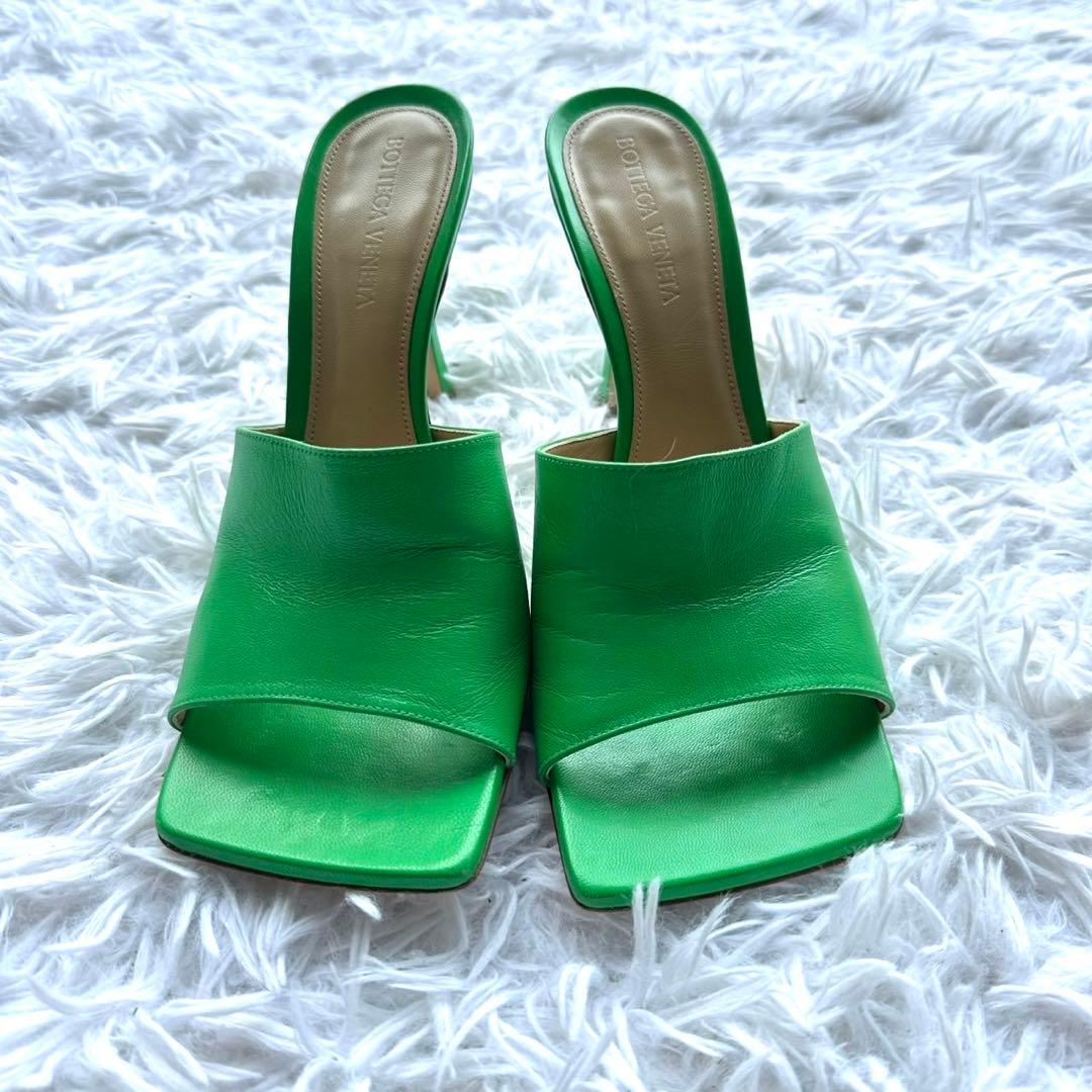 BOTTEGA VENETA サンダル 37 ミュール ラムスキン グリーン - メルカリ