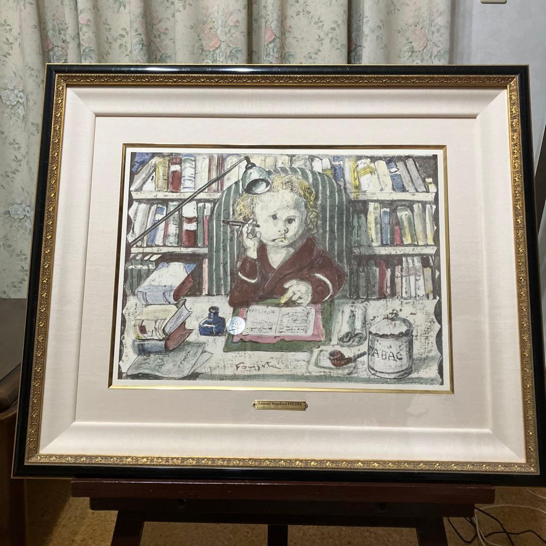 藤田嗣治　小説家　「四十雀」　リトグラフ 藤田嗣治 小説家 「四十雀」 リトグラフ - メルカリ