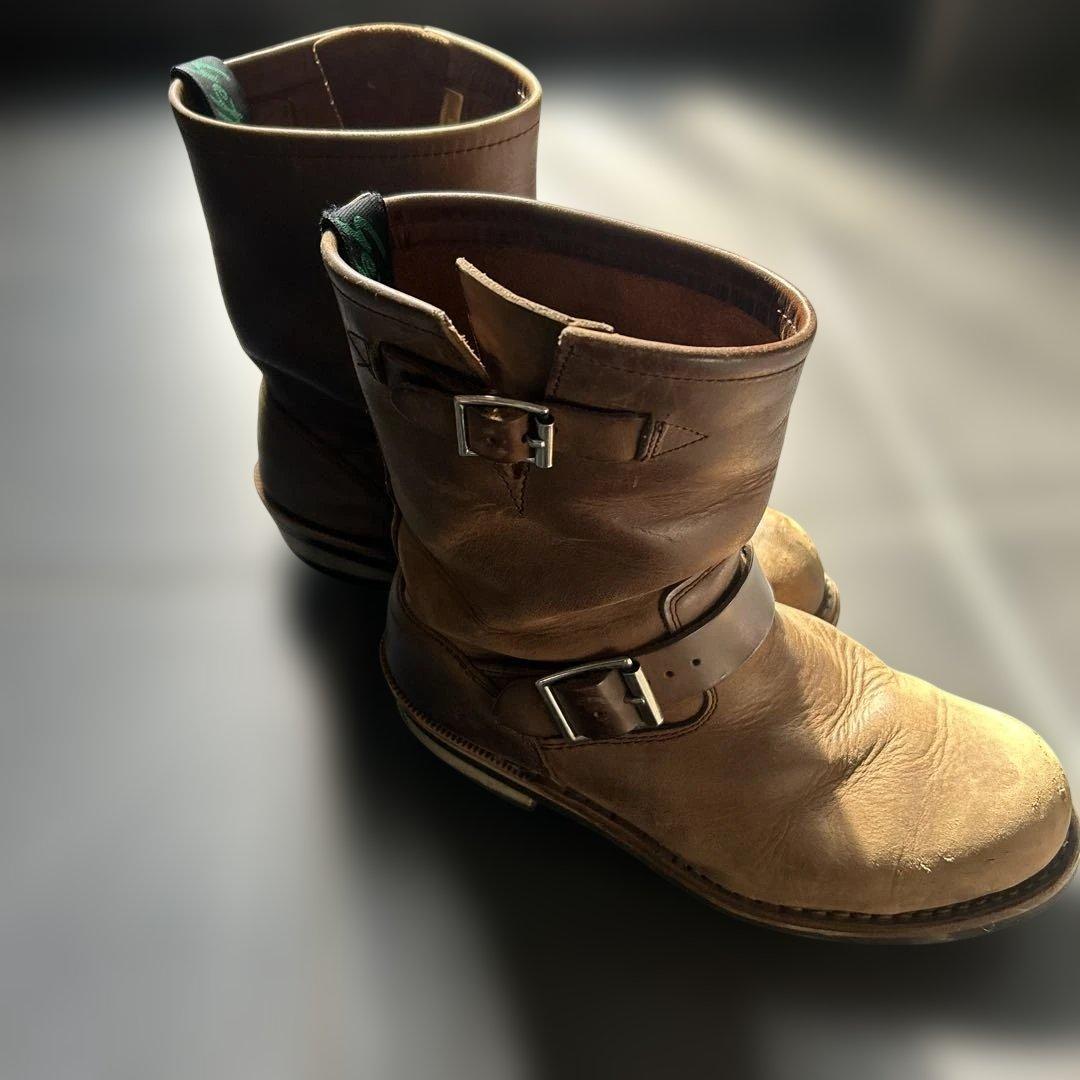 ゲッタグリップ ブラウン エンジニアブーツ UKサイズ5 バイク アメカジ