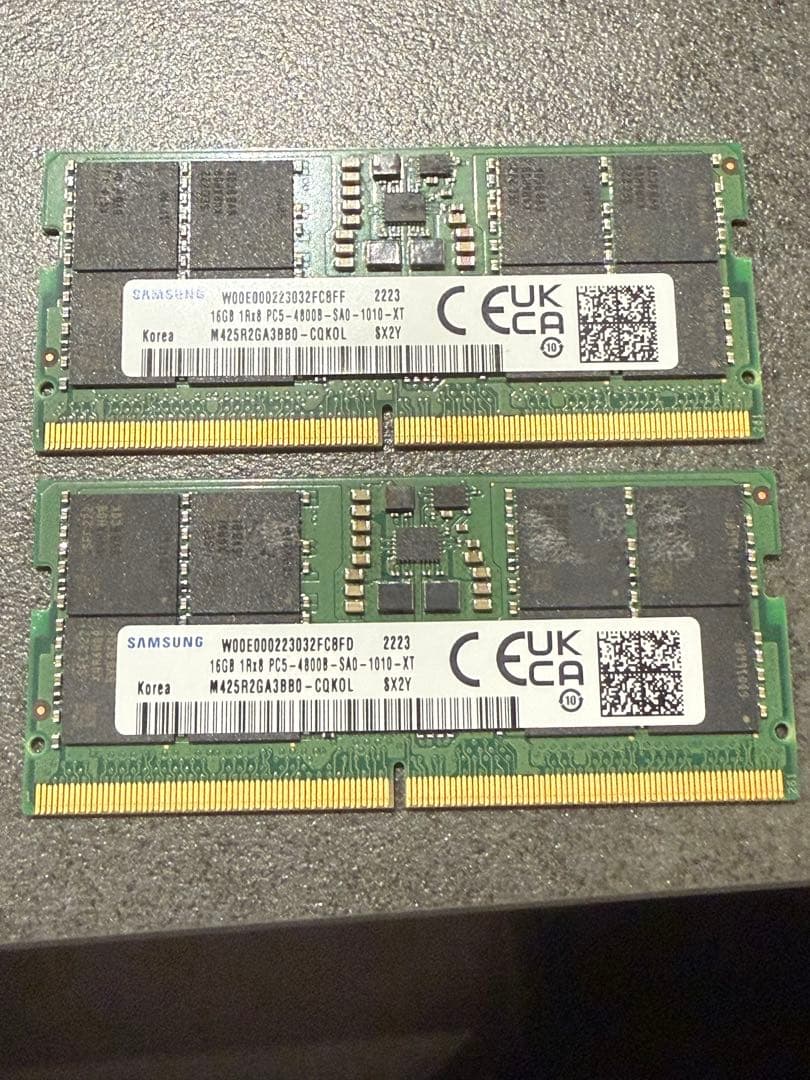 Samsung DDR5 32GB（16x2） 4800MHz CL40 メモリ Samsung 32GB (2x16GB) DDR5 4800MHz PC5-38400 CL40 SODIMM 1Rx8