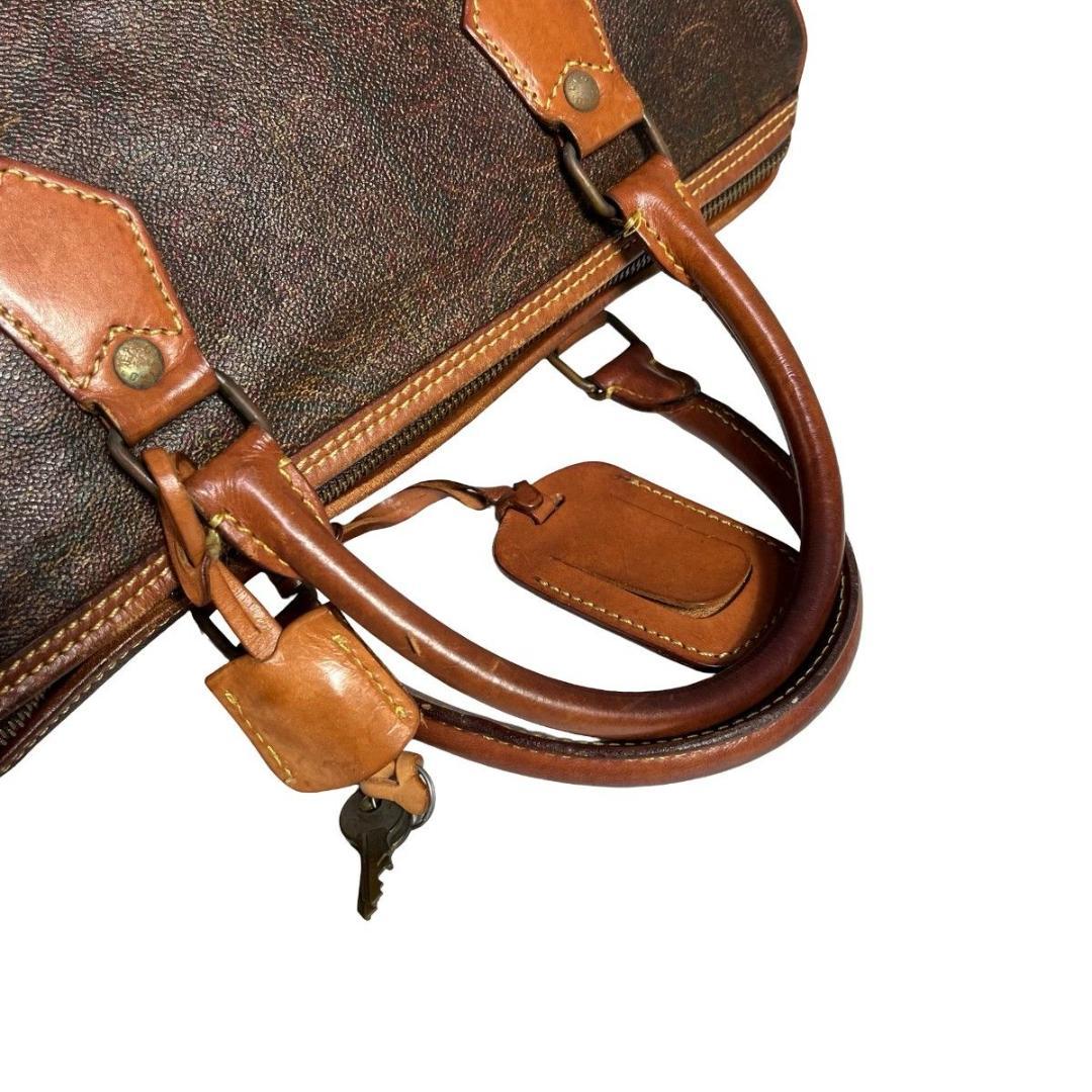 美品 ETRO エトロ ミニボストンバッグ ペイズリー柄 PVC ハンドバッグ