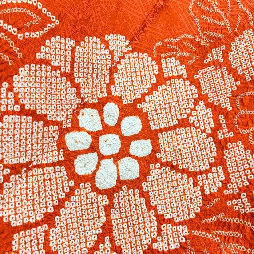 トール振袖 濃紫×藤色 花吹雪 流れ模様 身丈168 裄63 袖丈107