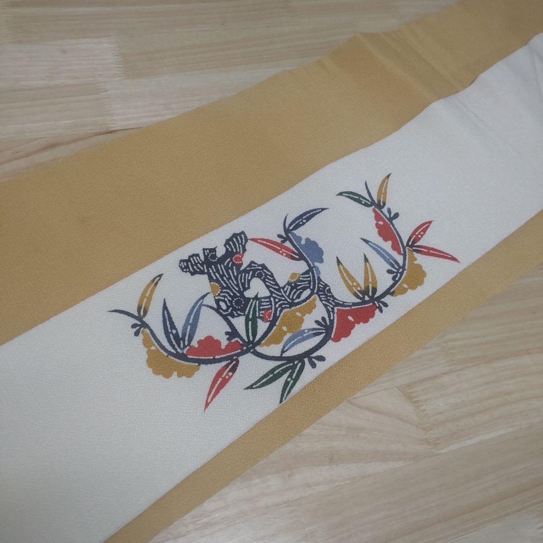 鬼縮緬名古屋帯♥型染め♥辛子色♥ - メルカリ