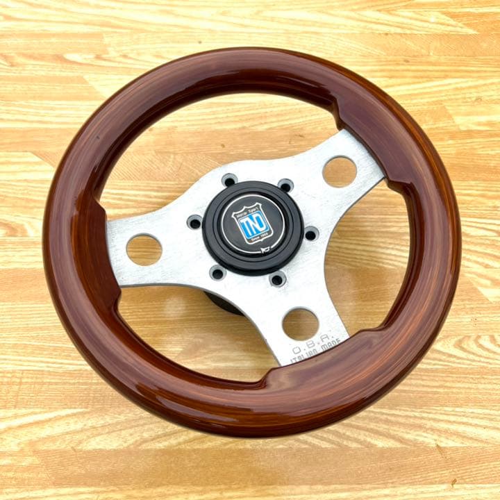 美品 OBA 小径ウッドステアリング gx71 オバ 街道レーサー 当時物