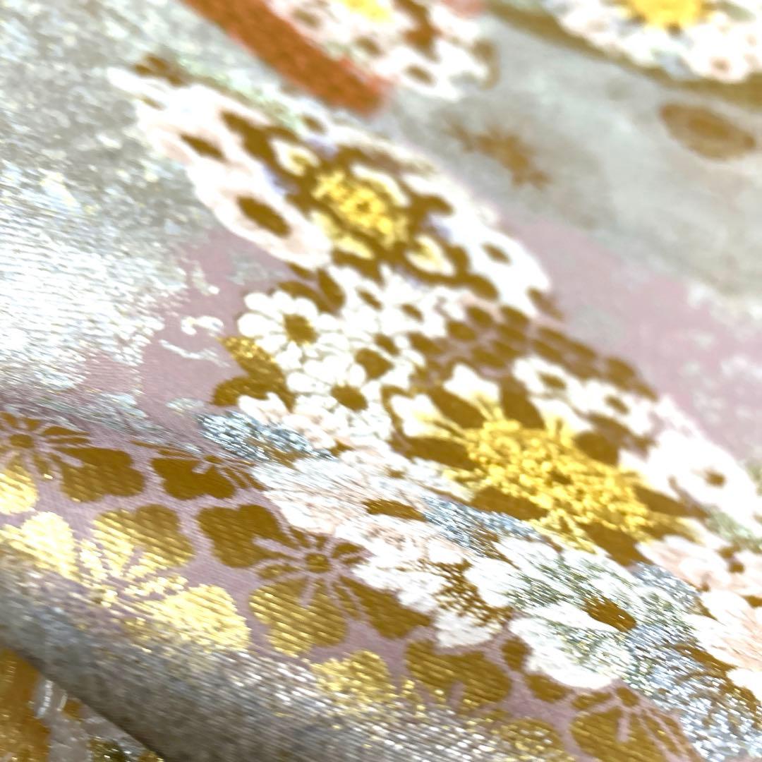 専用ページ　正絹　袋帯《引箔綴　花紋様》