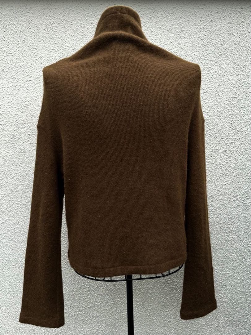 Yohji Yamamoto \"06AW\" 短丈 ハイネック ドレープ ニット