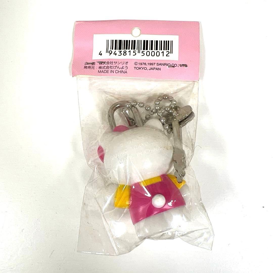 当時物 平成レトロ サンリオ ハローキティ ガチャキー 鍵 南京錠