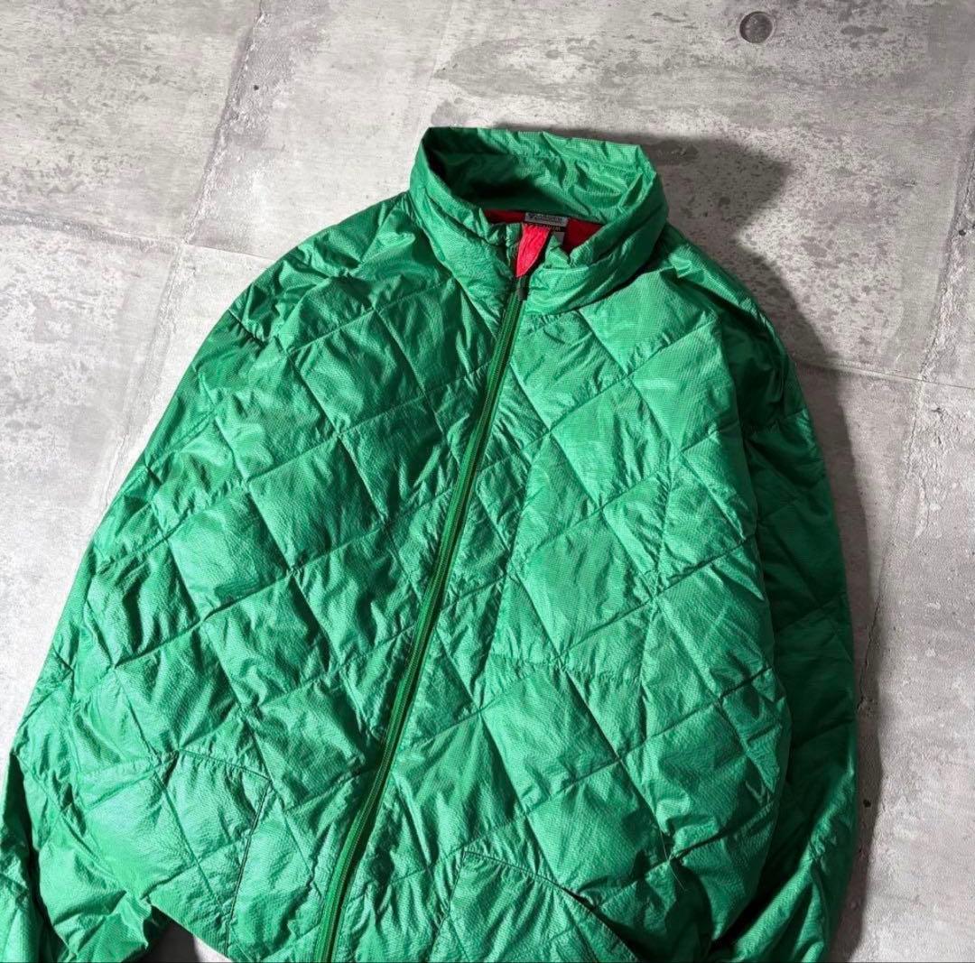 Columbia ダイヤキルト ダウンジャケット 短丈 ドローコード y2k 緑