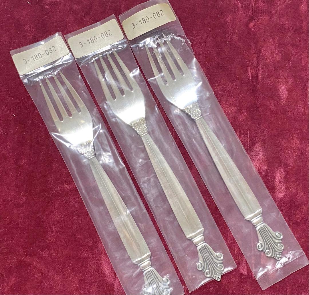 ジョージジェンセン George Jensen 純銀フォーク アカンサス 3本