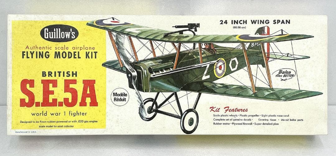 未組立品】1980年代 Guillow's S.E.5Aフライングモデルキッド - メルカリ