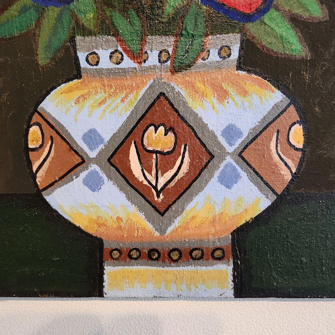 田渕眞兒油絵油彩画薔薇シリーズ花No.60-+s