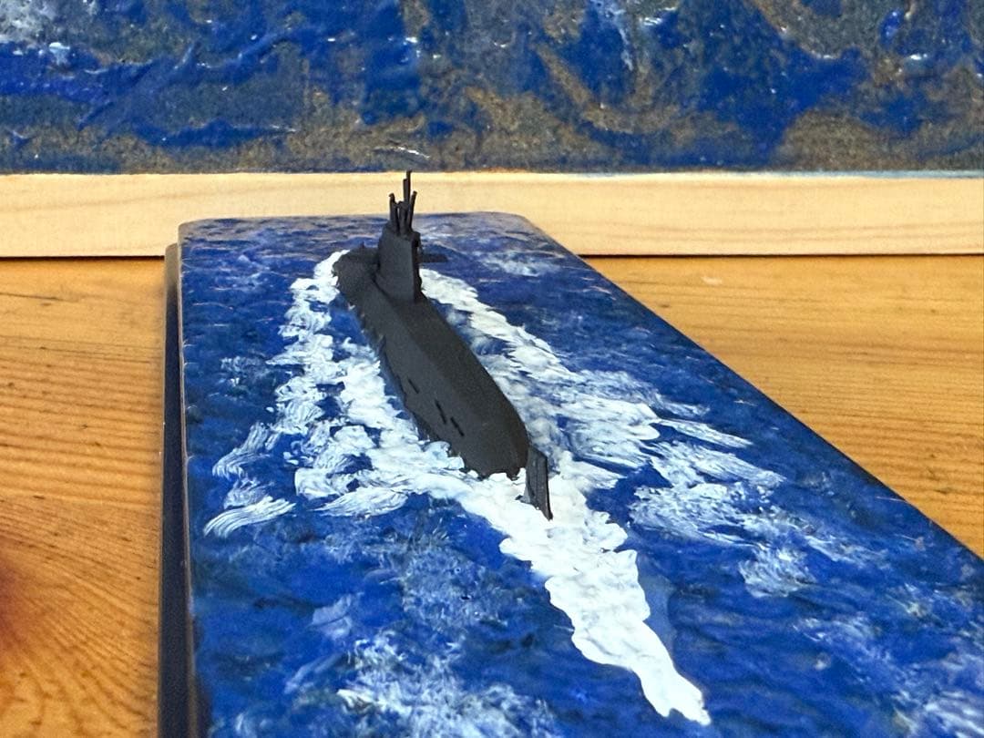 1/700 海上自衛隊おやしお型潜水艦メタルキット完成品ジオラマ - メルカリ