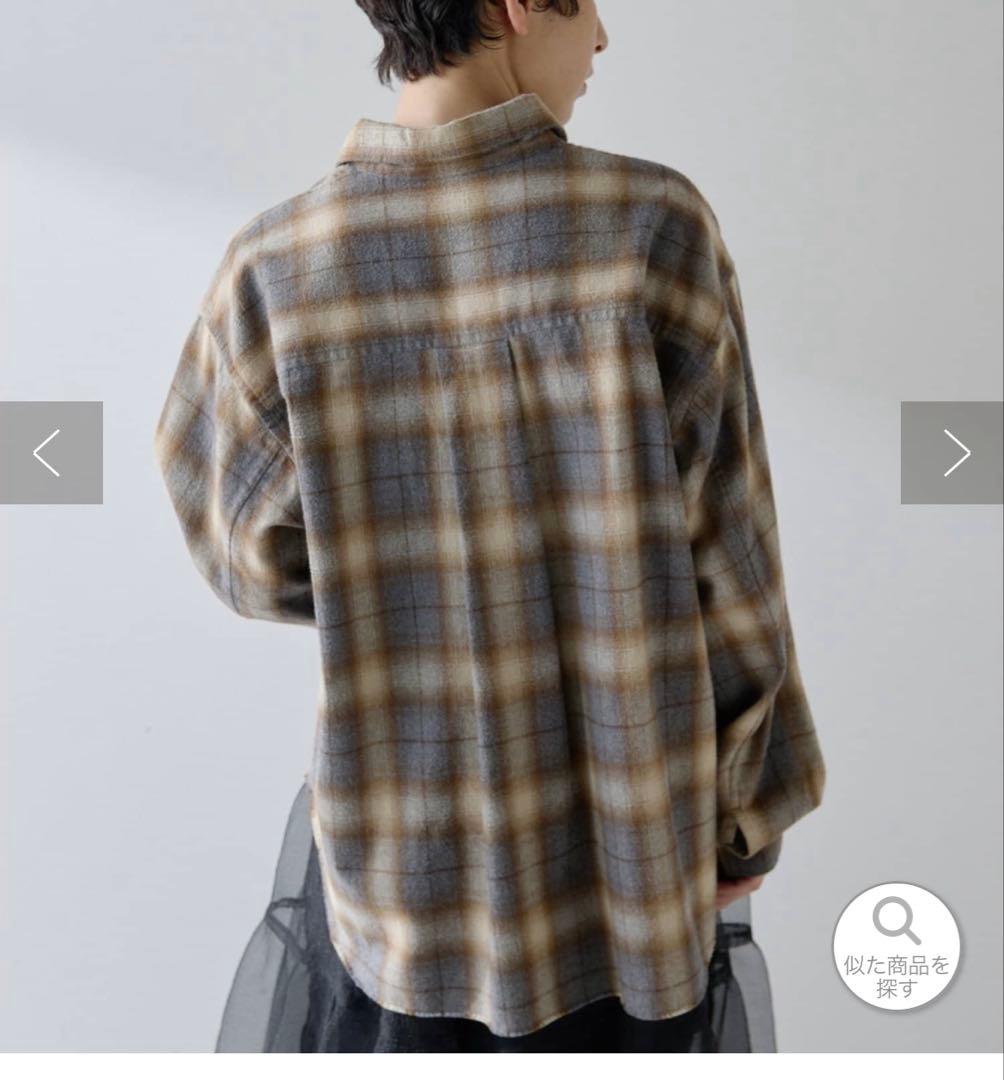 新品タグ付きウィムガゼット チェックシャツ グレー - メルカリ