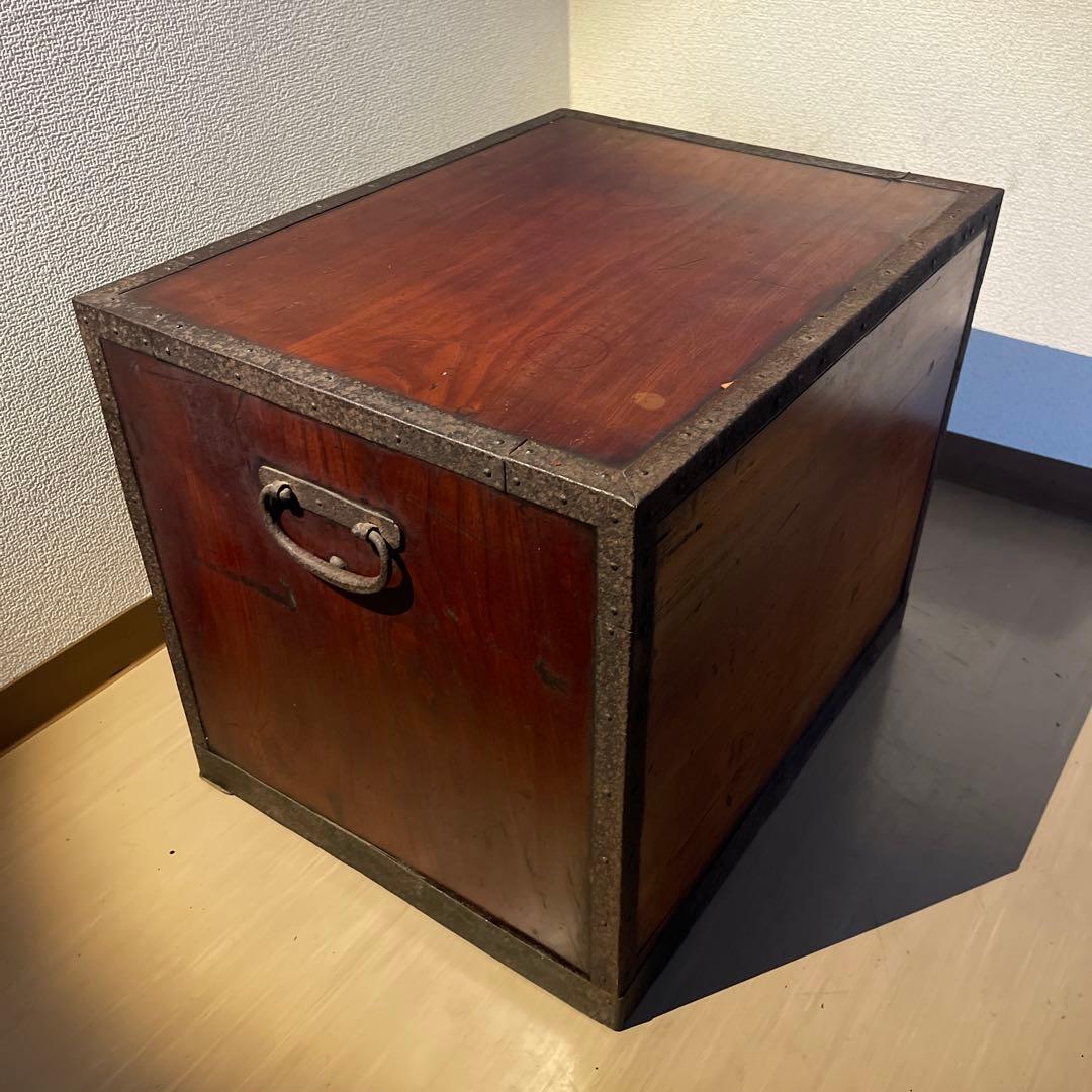 時代船箪笥 鍵付 小型箪笥 帳場箪笥 舟箪笥 古民具 箪笥 銭箱 千両箱