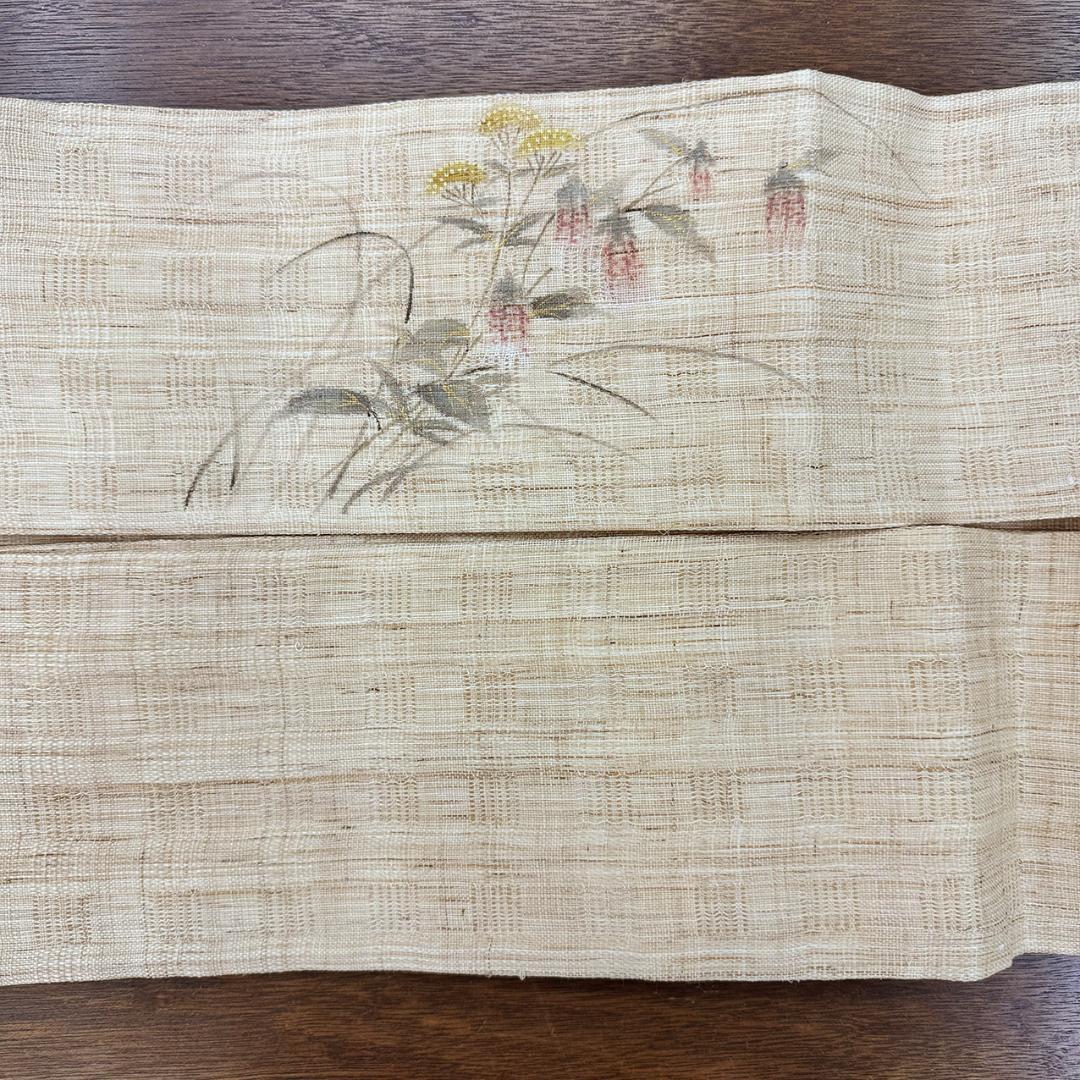 きものヱビス □ 工芸キモノ野口 桐山紫香作 麻地 名古屋帯 - メルカリ