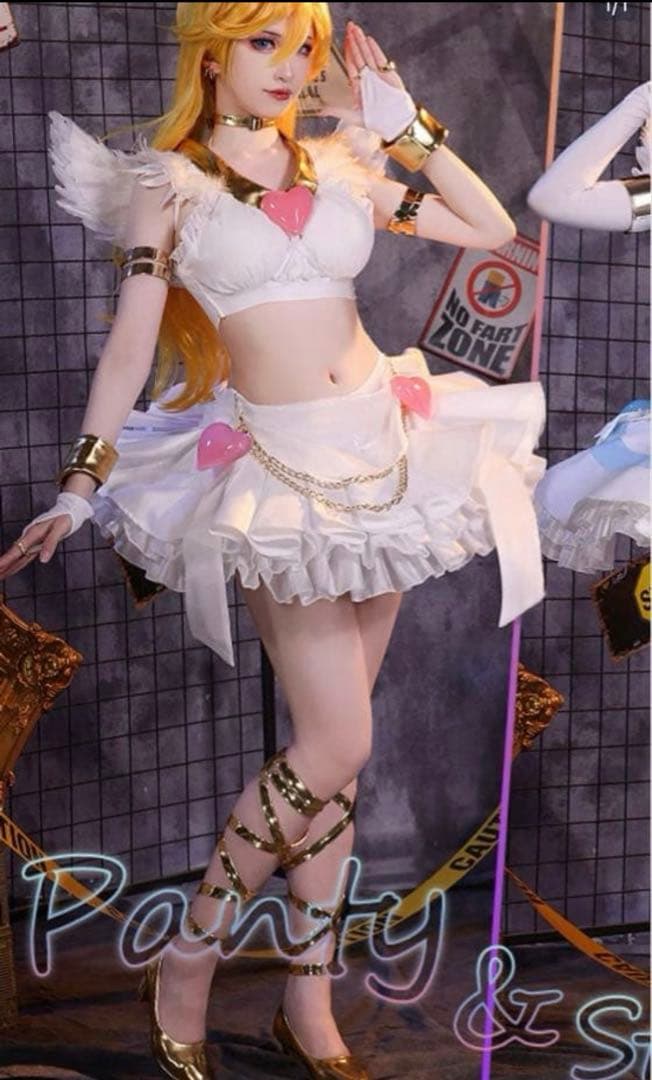 PANTY＆STOCKING パンティ ウィッグ武器ありコスプレ衣装靴フルセット