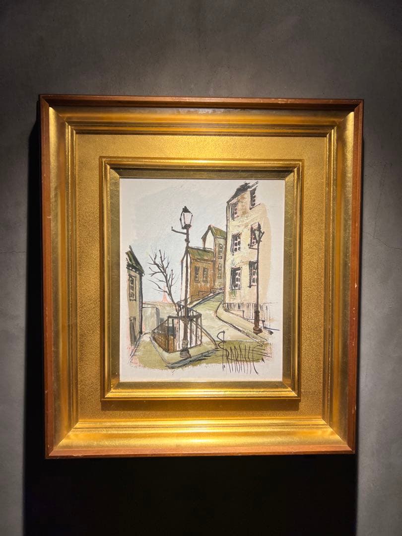 肉質画　油絵　作者不明 絵画 油絵 作者不詳 肉筆油絵 風景画 散歩道 F6 絵画 油絵 作者不詳