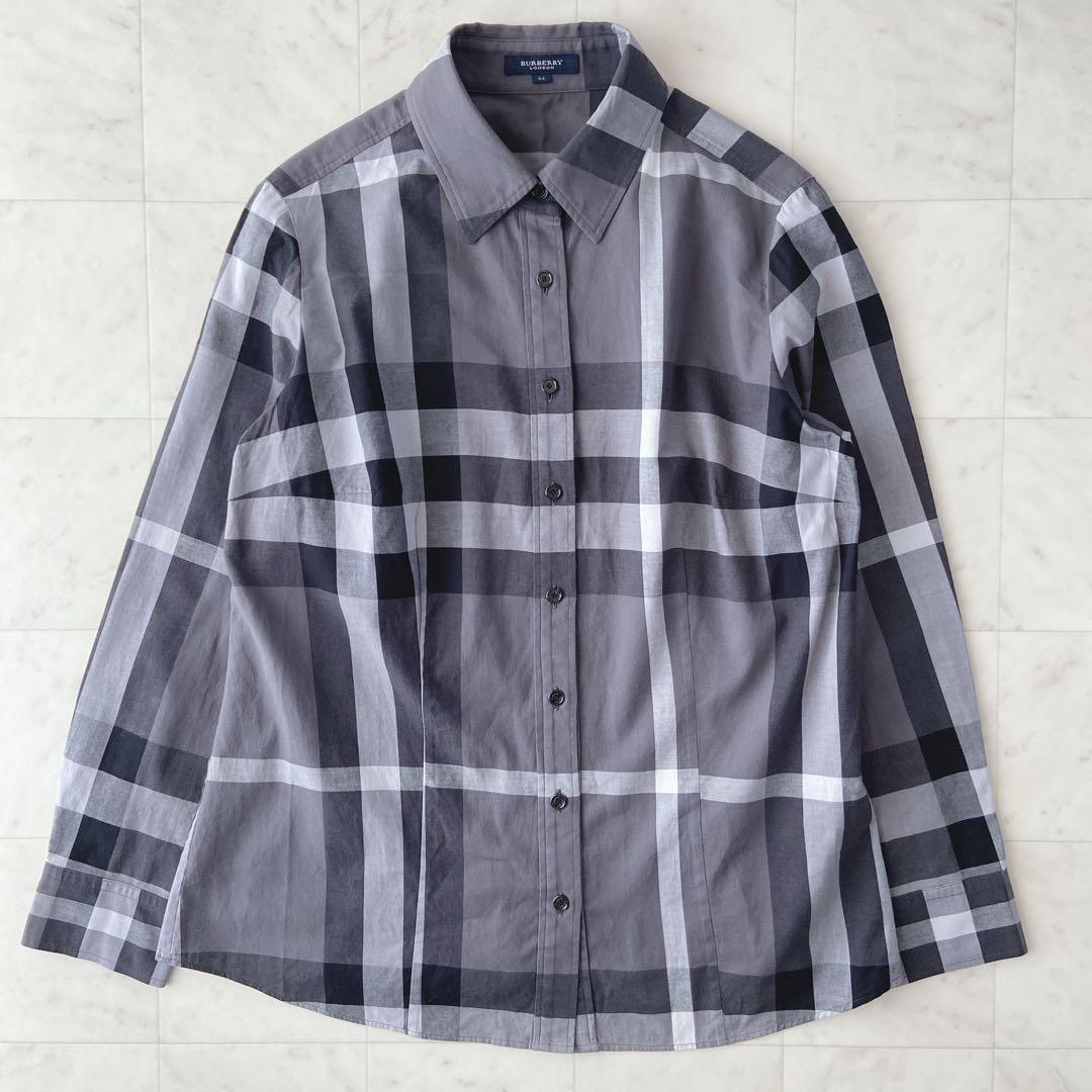 ✨美品✨バーバリーロンドン✨メガチェック　長袖シャツ　サイズ44 レディース 大きいサイズ48 バーバリーロンドン メガチェック シャツ チュニック