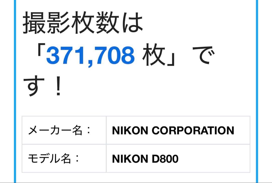 完動品! Nikon D800+付属品 (シャッター回数により訳あり品扱い