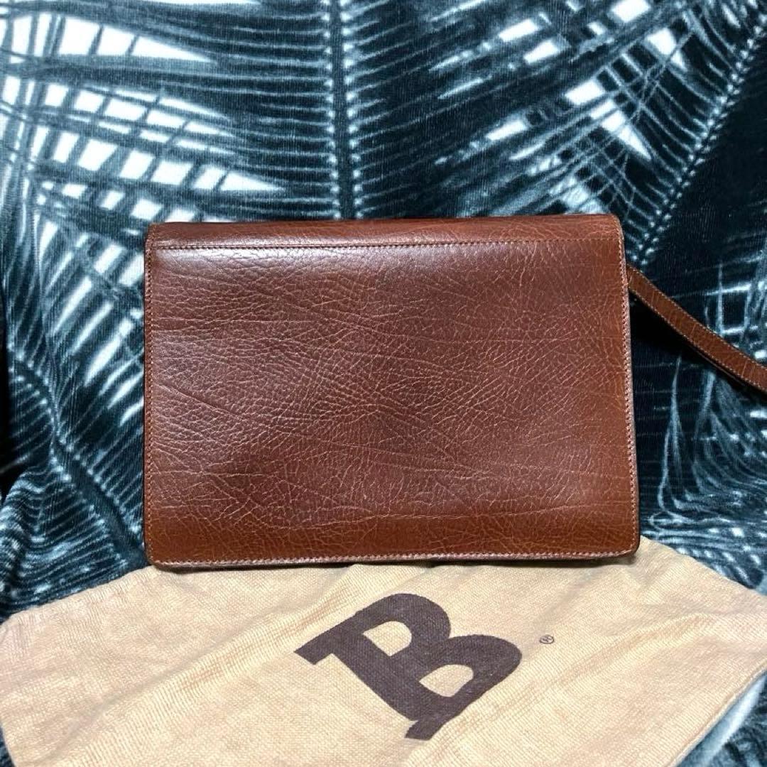 美品 80年代 ビンテージ 伊製 BALLY バリー クラッチ セカンド バッグ