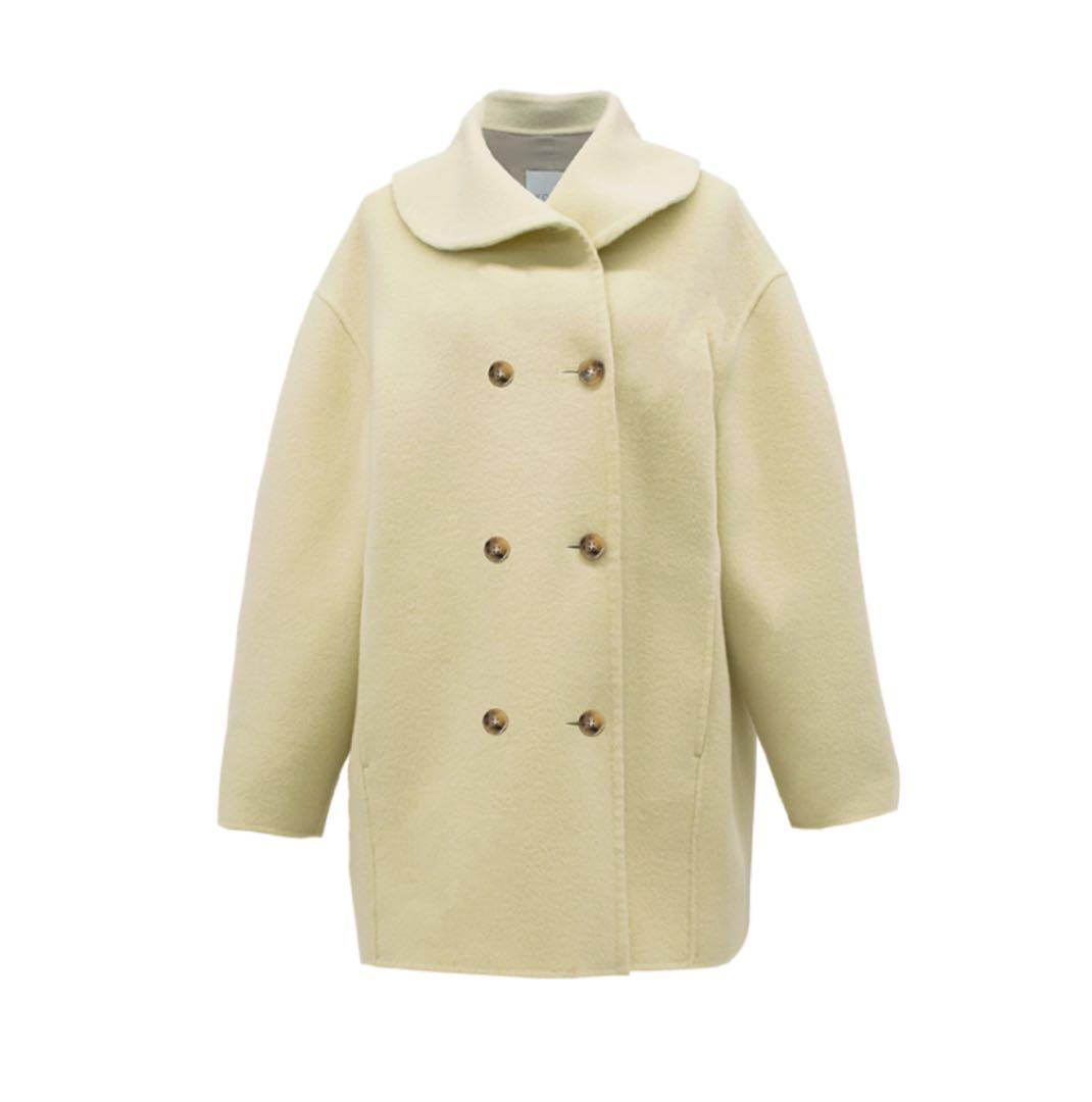 YONFA】ダブルボタンウールコート (lemon) - メルカリ