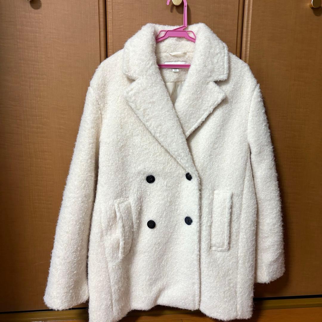 ZARA ブークレダブルブレストミディ丈コート M - メルカリ