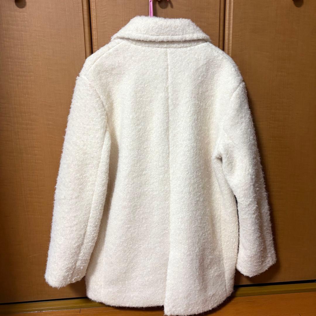 ZARA ブークレダブルブレストミディ丈コート M - メルカリ