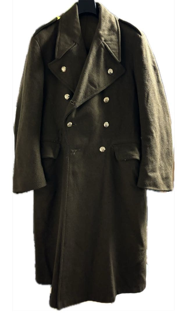 50s イギリス軍 ダブルブレスト ウール グレートコート - メルカリ