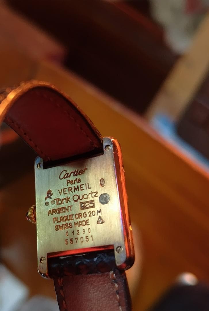 め*い様 Cartier Tank Quartz レディース 時計 CARTIER TANK Quartz 21mm GP Silver 0.65TCW Diamond Watch | NATILUXIA