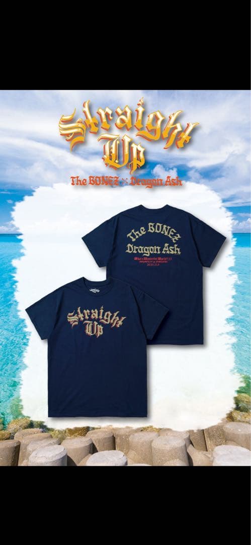 モンパチフェス沖縄限定ネイビー！　Straight Up Tシャツ Lサイズ モンパチフェス沖縄限定ネイビー！ Straight Up Tシャツ Lサイズ