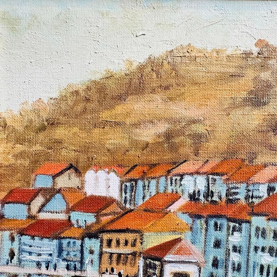 宮倉靖三 スペイン オニダロア 無所属 サイン有り インテリア 油彩