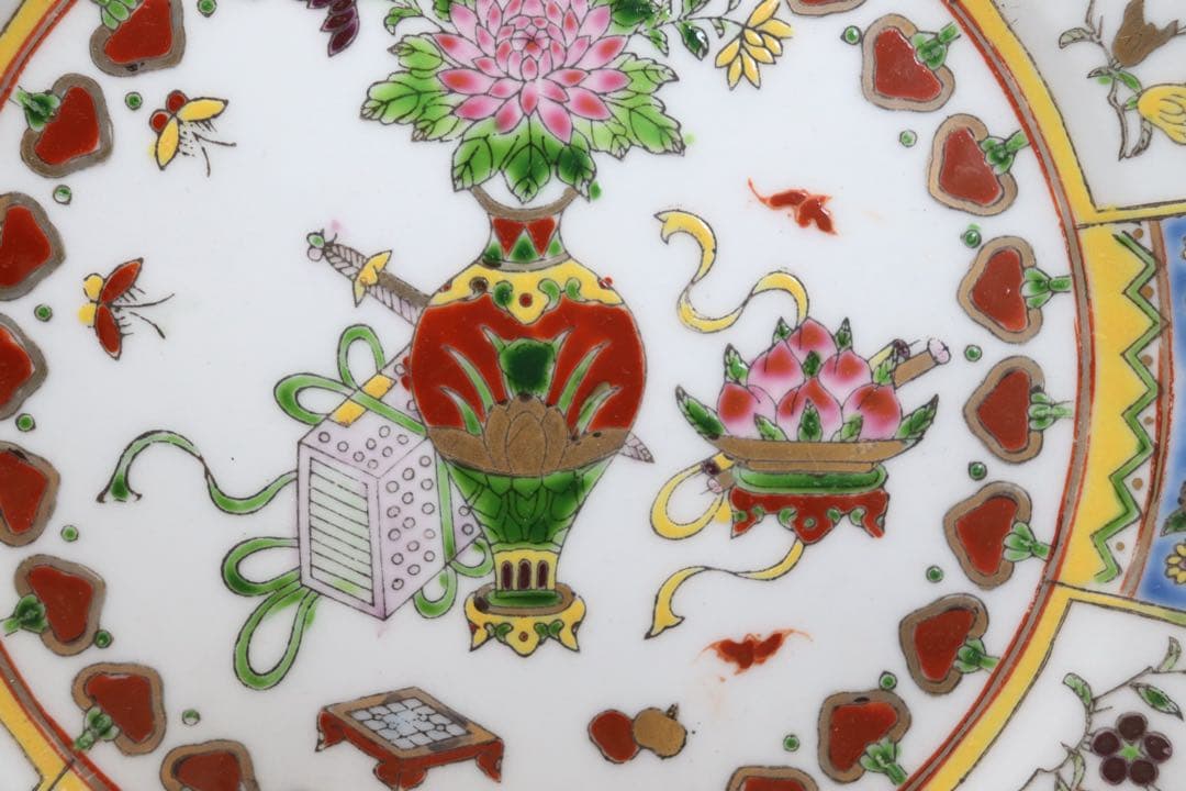 中国 1970年代 景徳鎮製 粉彩祥瑞紋大皿4点 送料込み260104 - メルカリ