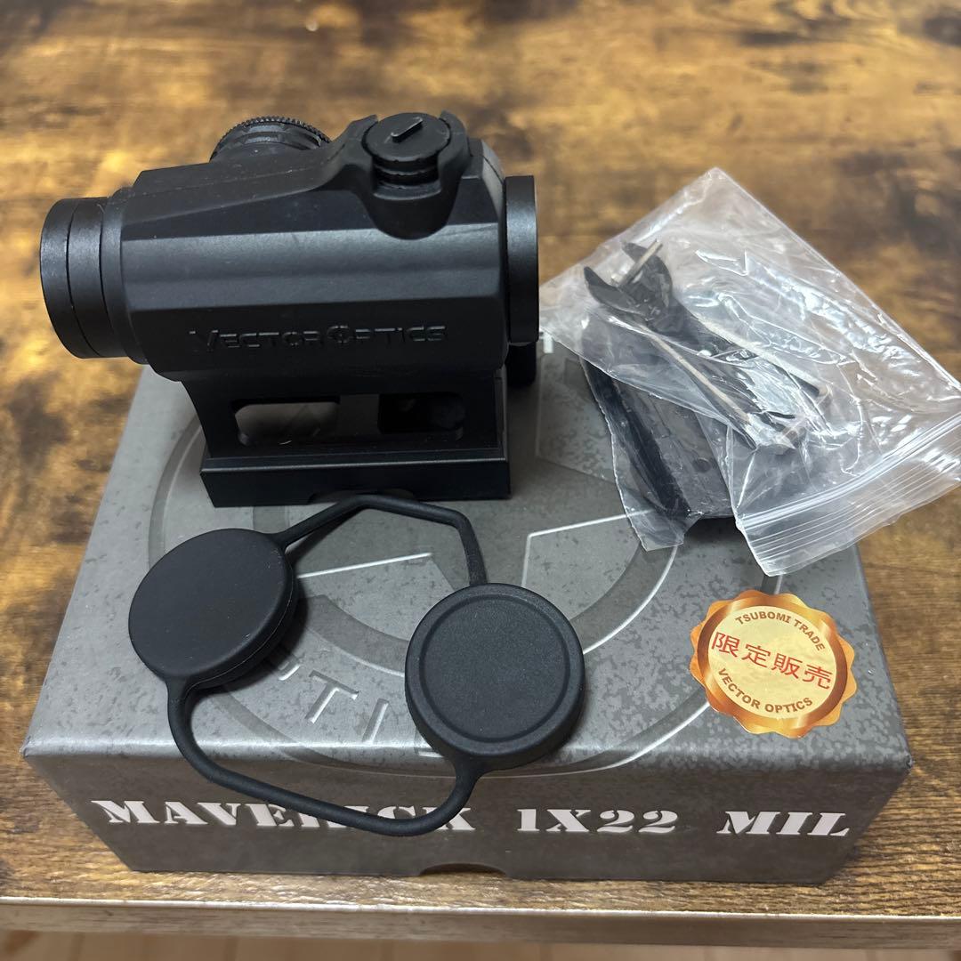 美品　Vector Optics Maverick IX22 MIL gen3 VECTOR OPTICS】ドットサイト MAVERICK Gen3 1x22 MIL ブラック 3M