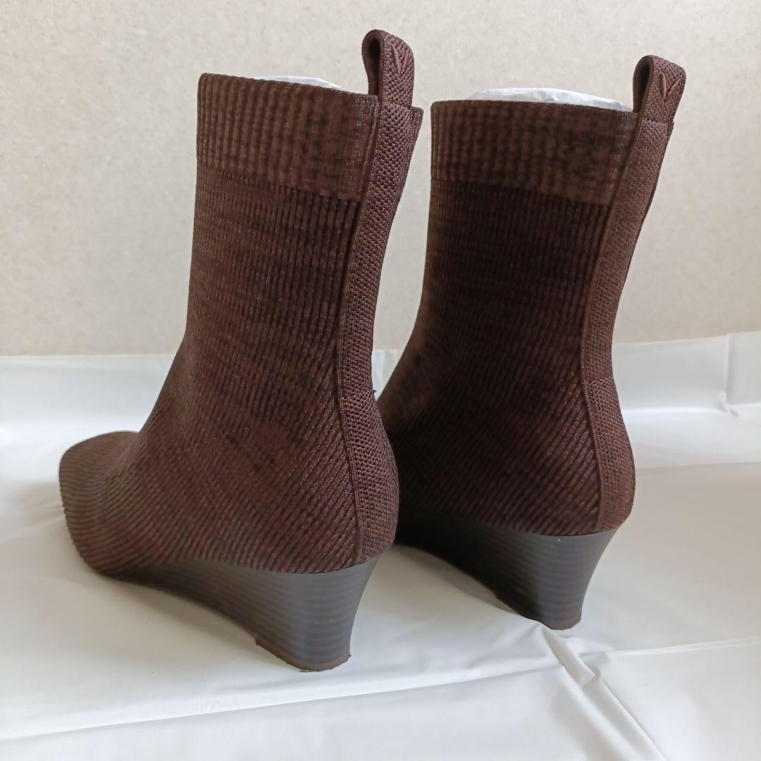 VIVAIA(ビバイア) リブ編み ショートブーツ EU37(23.5cm)