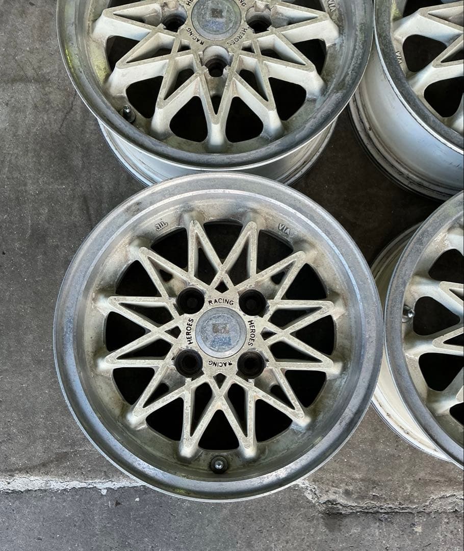 ヒーローズレーシング 13×5.5J 4穴 100mm 当時物