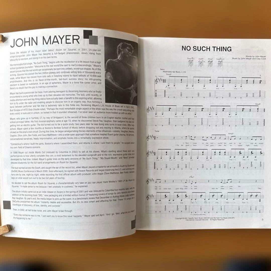 ジョン・メイヤー(John Mayer) ギタースコア2冊セット 中古 アート
