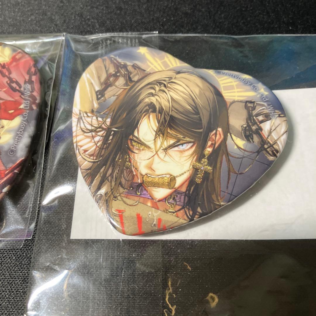 地獄のどこが悪い? くじ引き堂 ハート缶バッジ ミカエル ラファエル