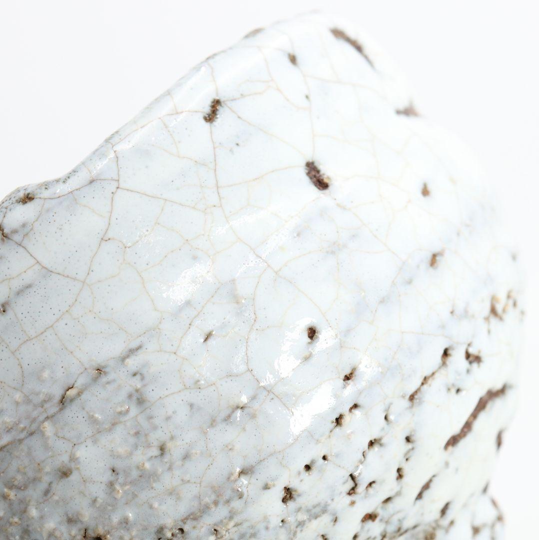 人間国宝 十代休雪 三輪休和作 鬼萩茶碗 表千家十四代 而妙斎書 M972