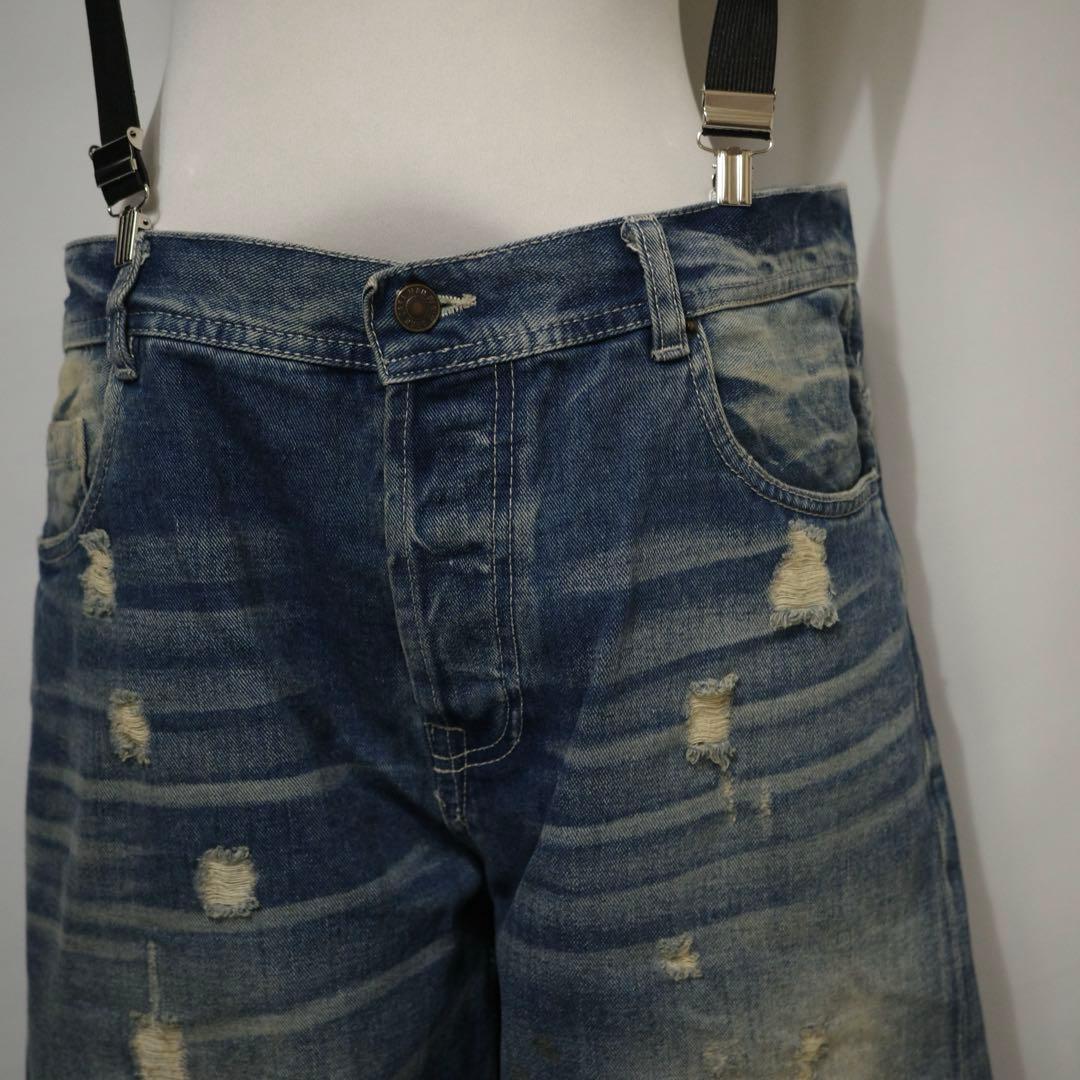 2000's archive grunge denim pants y2k - メルカリ